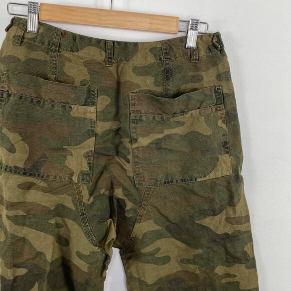 BlankNYC Womens Camo Capri Pants Size 27 Linen Blend Cropped Grunge Gorpcore - Picture 6 of 9